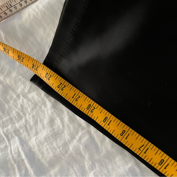 Wide Leg Satin Ankle Pants, Black, Size M - Picture 9 of 9